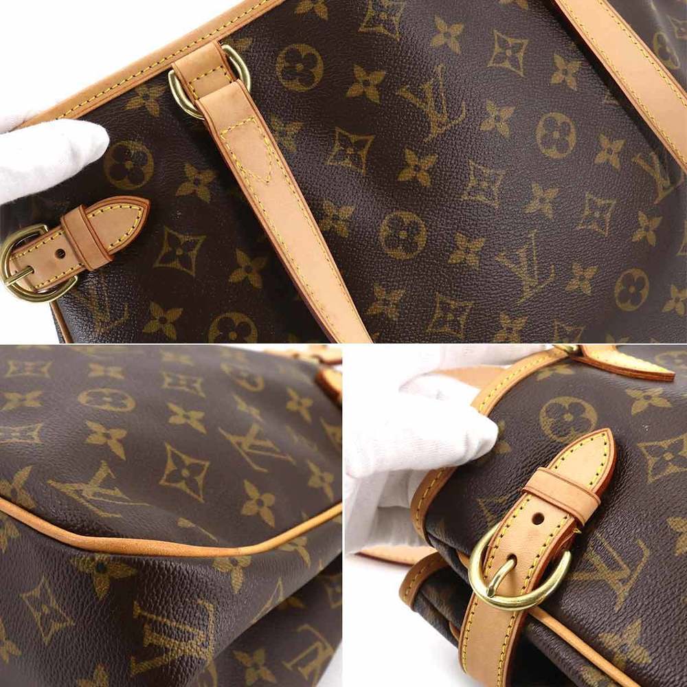 Louis Vuitton Monogram Batignolles Horizontal Tote Brown Gold Metal Fittings - Picture 7 of 9